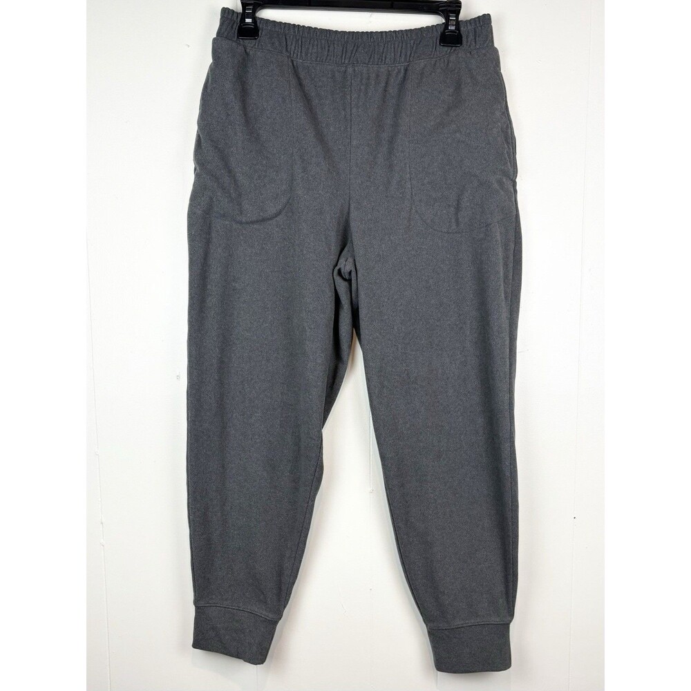Varley Women's MED Pants Brushed Rib Slim Cuff 25" Inseam Gray